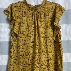 Butterfly sleeve work blouse